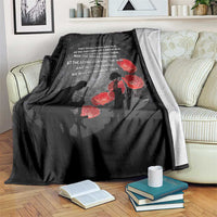 Cook Islands ANZAC Day Blanket Soldier Silhouette Remembrance LT05 Black - Polynesian Pride