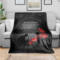 Cook Islands ANZAC Day Blanket Soldier Silhouette Remembrance LT05 - Polynesian Pride