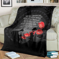 Cook Islands ANZAC Day Blanket Soldier Silhouette Remembrance LT05 - Polynesian Pride