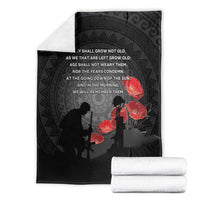 Cook Islands ANZAC Day Blanket Soldier Silhouette Remembrance LT05 - Polynesian Pride