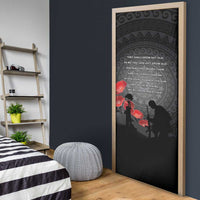 Cook Islands ANZAC Day Door Cover Soldier Silhouette Remembrance LT05 - Polynesian Pride