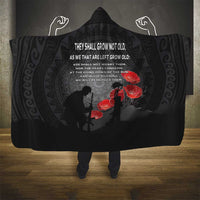 Cook Islands ANZAC Day Hooded Blanket Soldier Silhouette Remembrance LT05 - Polynesian Pride