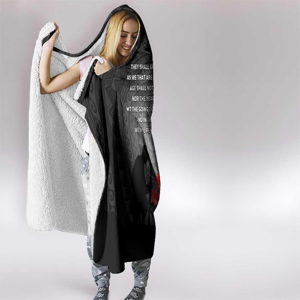 Cook Islands ANZAC Day Hooded Blanket Soldier Silhouette Remembrance LT05 - Polynesian Pride