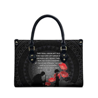 Cook Islands ANZAC Day Leather Bag Soldier Silhouette Remembrance LT05 - Polynesian Pride