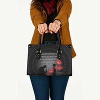 Cook Islands ANZAC Day Leather Bag Soldier Silhouette Remembrance LT05 - Polynesian Pride