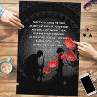 Cook Islands ANZAC Day Puzzle Soldier Silhouette Remembrance LT05 Black - Polynesian Pride