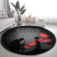 Cook Islands ANZAC Day Round Carpet Soldier Silhouette Remembrance LT05 - Polynesian Pride