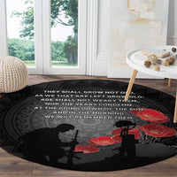 Cook Islands ANZAC Day Round Carpet Soldier Silhouette Remembrance LT05 - Polynesian Pride