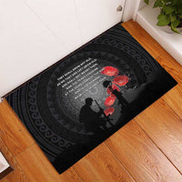 Cook Islands ANZAC Day Rubber Doormat Soldier Silhouette Remembrance LT05 - Polynesian Pride