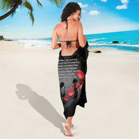 Cook Islands ANZAC Day Sarong Soldier Silhouette Remembrance LT05 - Polynesian Pride