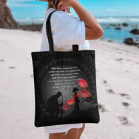 Cook Islands ANZAC Day Tote Bag Soldier Silhouette Remembrance LT05 - Polynesian Pride