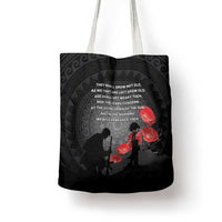 Cook Islands ANZAC Day Tote Bag Soldier Silhouette Remembrance LT05 - Polynesian Pride