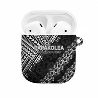 Hawaii Papakolea Born And Raised AirPods Case Hawaiian Tribal Pattern LT05 Black - Polynesian Pride