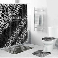 Hawaii Papakolea Born And Raised Bathroom Set Hawaiian Tribal Pattern LT05 Bathroom Set (4 pcs) Black - Polynesian Pride
