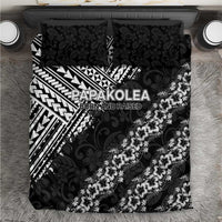 Hawaii Papakolea Born And Raised Bedding Set Hawaiian Tribal Pattern LT05 Black - Polynesian Pride