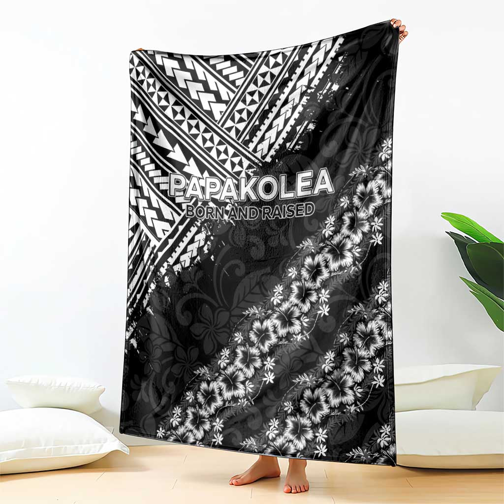 Hawaii Papakolea Born And Raised Blanket Hawaiian Tribal Pattern LT05 - Polynesian Pride