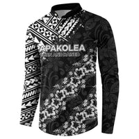 Hawaii Papakolea Born And Raised Button Sweatshirt Hawaiian Tribal Pattern LT05 - Polynesian Pride