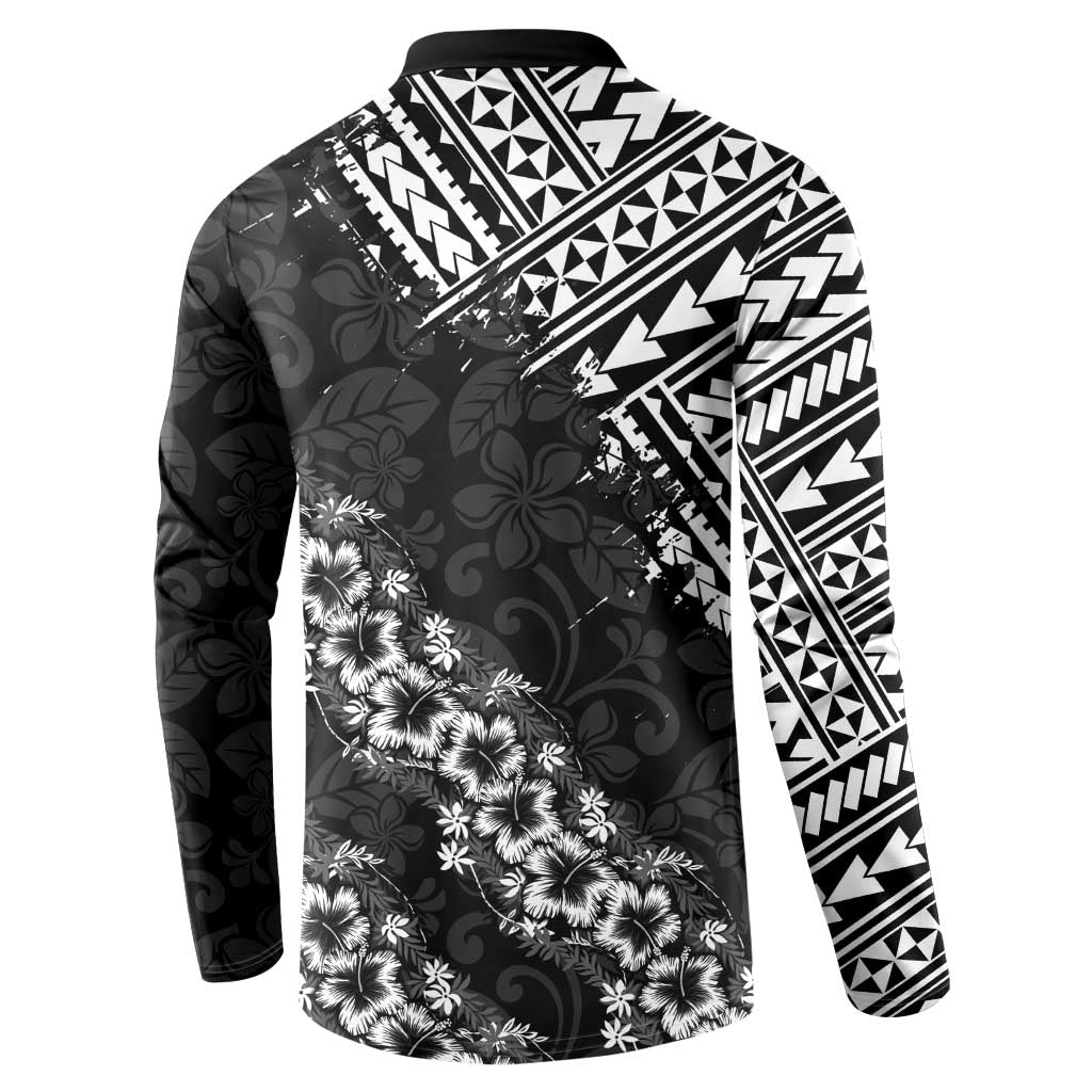 Hawaii Papakolea Born And Raised Button Sweatshirt Hawaiian Tribal Pattern LT05 - Polynesian Pride