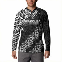 Hawaii Papakolea Born And Raised Button Sweatshirt Hawaiian Tribal Pattern LT05 - Polynesian Pride