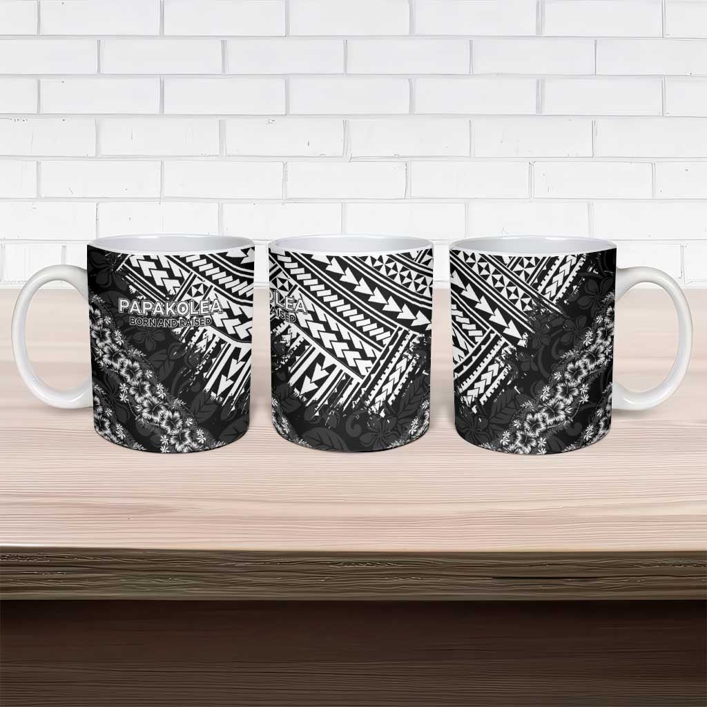Hawaii Papakolea Born And Raised Ceramic Mug Hawaiian Tribal Pattern LT05 - Polynesian Pride