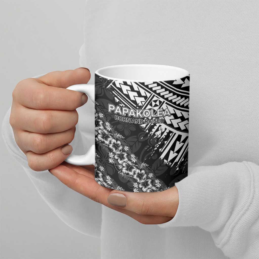 Hawaii Papakolea Born And Raised Ceramic Mug Hawaiian Tribal Pattern LT05 - Polynesian Pride