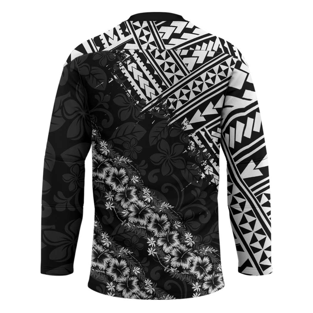 Hawaii Papakolea Born And Raised Hockey Jersey Hawaiian Tribal Pattern LT05 - Polynesian Pride