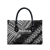 Hawaii Papakolea Born And Raised Leather Bag Hawaiian Tribal Pattern LT05 - Polynesian Pride
