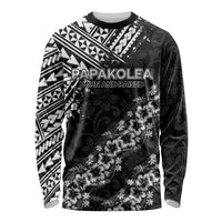 Hawaii Papakolea Born And Raised Long Sleeve Shirt Hawaiian Tribal Pattern LT05 Unisex Black - Polynesian Pride