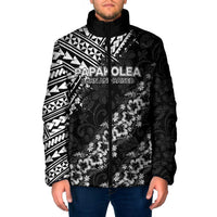 Hawaii Papakolea Born And Raised Padded Jacket Hawaiian Tribal Pattern LT05 Men Black - Polynesian Pride