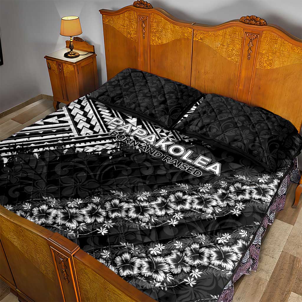 Hawaii Papakolea Born And Raised Quilt Bed Set Hawaiian Tribal Pattern LT05 - Polynesian Pride