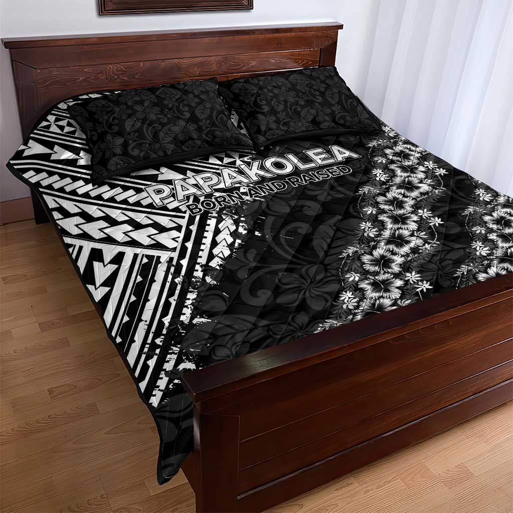 Hawaii Papakolea Born And Raised Quilt Bed Set Hawaiian Tribal Pattern LT05 - Polynesian Pride