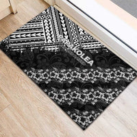 Hawaii Papakolea Born And Raised Rubber Doormat Hawaiian Tribal Pattern LT05 - Polynesian Pride