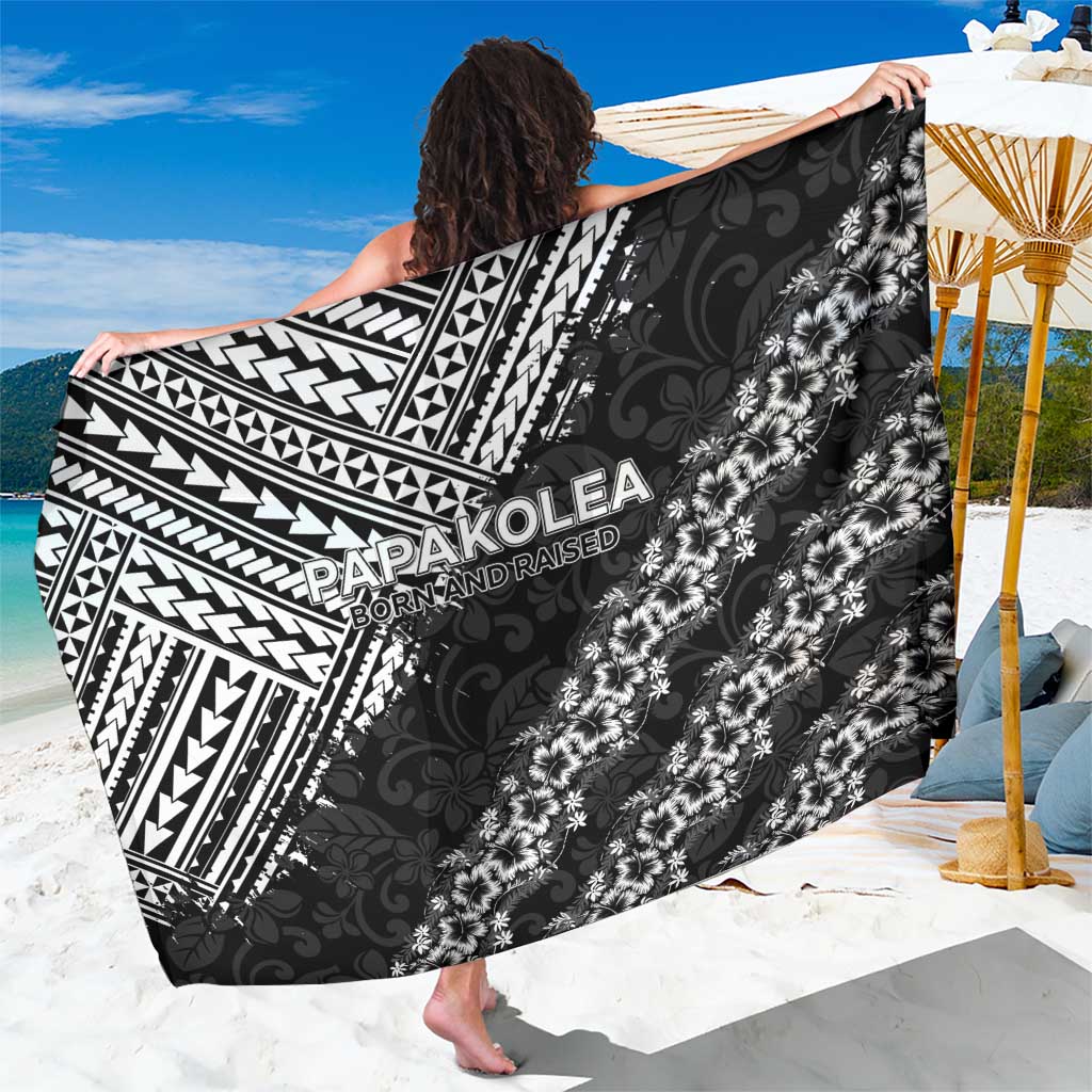 Hawaii Papakolea Born And Raised Sarong Hawaiian Tribal Pattern LT05 One Size 44 x 66 inches Black - Polynesian Pride
