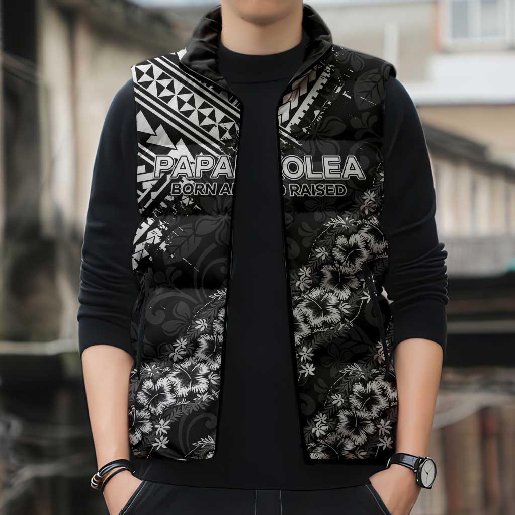 Hawaii Papakolea Born And Raised Sleeveless Puffer Jacket Hawaiian Tribal Pattern LT05 - Polynesian Pride