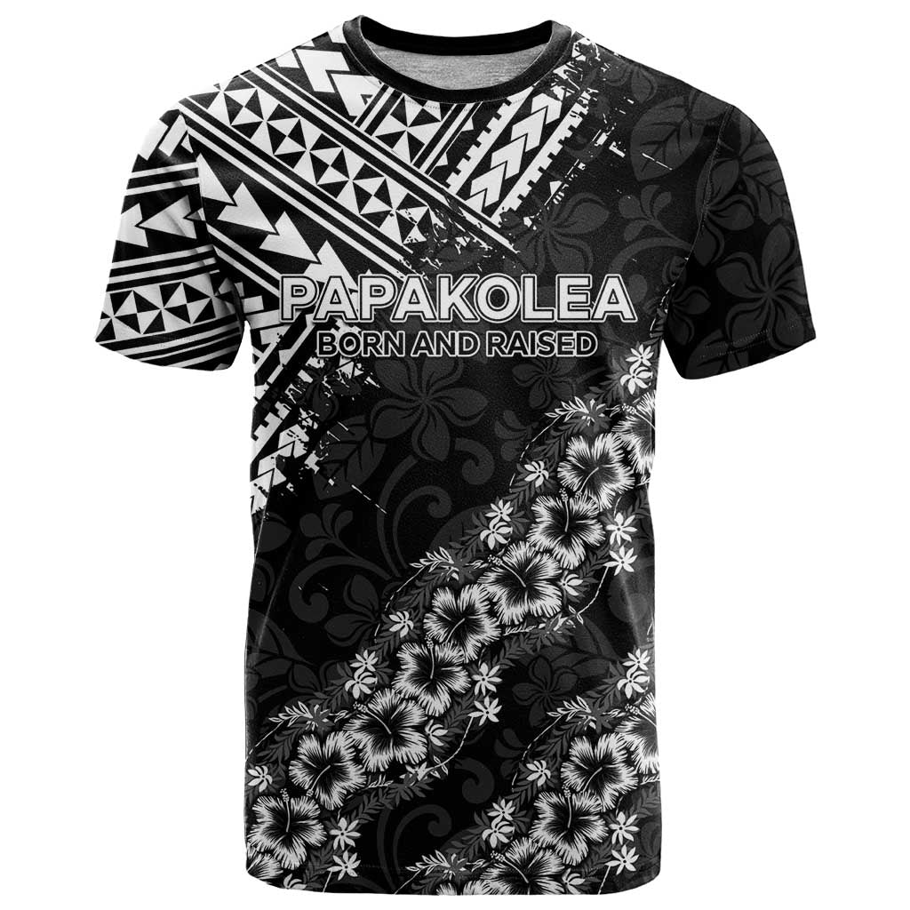 Hawaii Papakolea Born And Raised T Shirt Hawaiian Tribal Pattern LT05 Black - Polynesian Pride