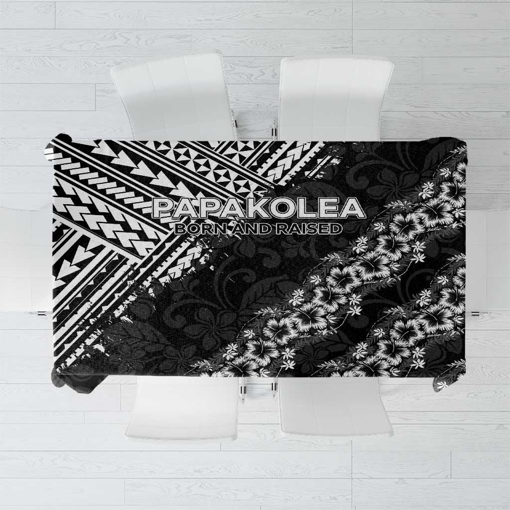 Hawaii Papakolea Born And Raised Tablecloth Hawaiian Tribal Pattern LT05 Black - Polynesian Pride