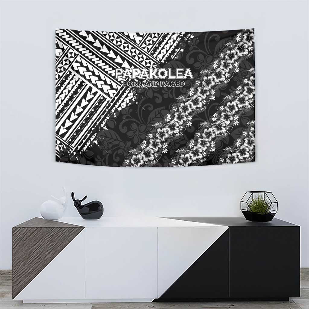 Hawaii Papakolea Born And Raised Tapestry Hawaiian Tribal Pattern LT05 - Polynesian Pride