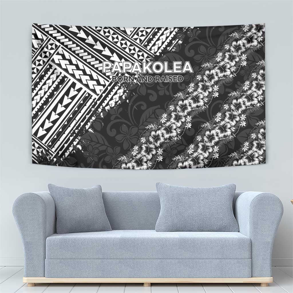 Hawaii Papakolea Born And Raised Tapestry Hawaiian Tribal Pattern LT05 - Polynesian Pride
