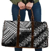 Hawaii Papakolea Born And Raised Travel Bag Hawaiian Tribal Pattern LT05 Black - Polynesian Pride