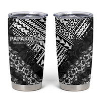 Hawaii Papakolea Born And Raised Tumbler Cup Hawaiian Tribal Pattern LT05 Black - Polynesian Pride