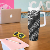 Hawaii Papakolea Born And Raised Tumbler With Handle Hawaiian Tribal Pattern LT05 - Polynesian Pride