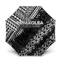 Hawaii Papakolea Born And Raised Umbrella Hawaiian Tribal Pattern LT05 One Size Folded 11.42 inch Opened Diameter 37.4 inch Black - Polynesian Pride
