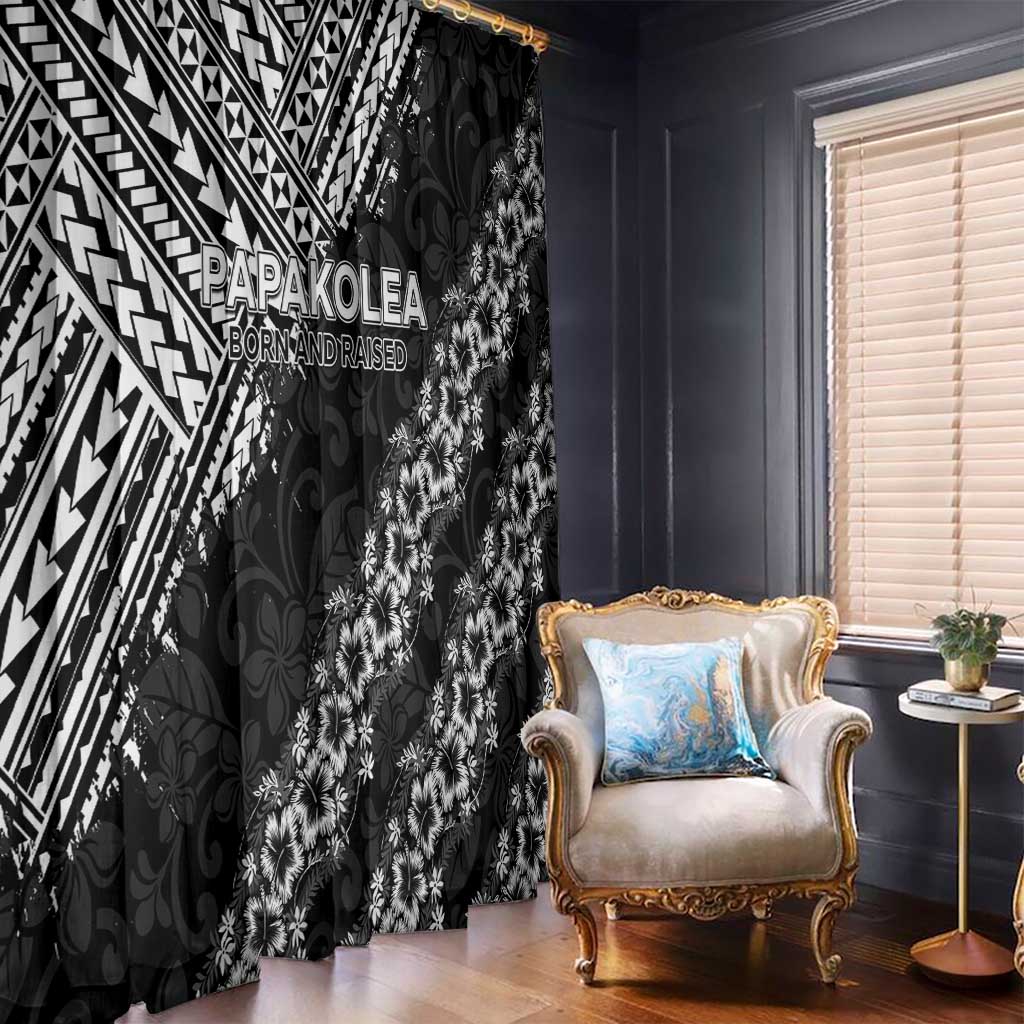 Hawaii Papakolea Born And Raised Window Curtain Hawaiian Tribal Pattern LT05 - Polynesian Pride