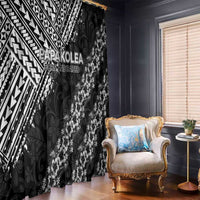 Hawaii Papakolea Born And Raised Window Curtain Hawaiian Tribal Pattern LT05 - Polynesian Pride