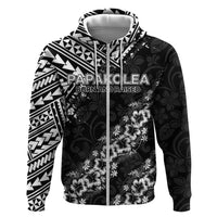 Hawaii Papakolea Born And Raised Zip Hoodie Hawaiian Tribal Pattern LT05 Zip Hoodie Black - Polynesian Pride