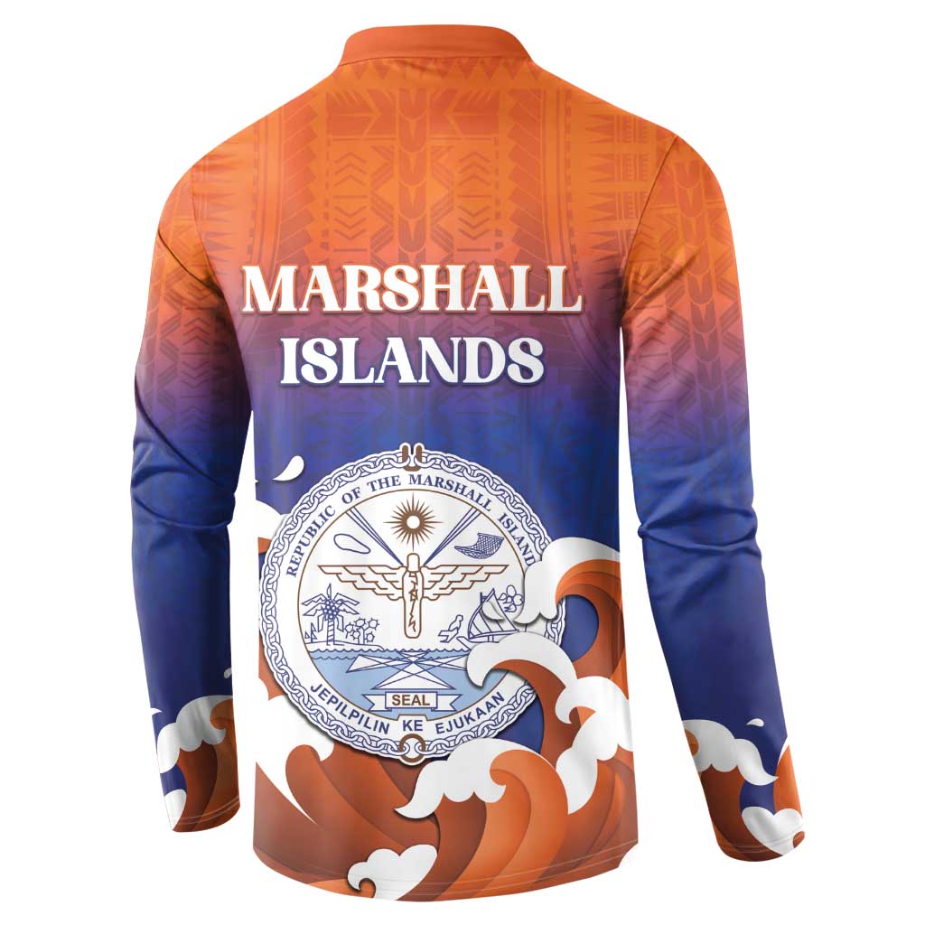 Marshall Islands Fishermen's Day Button Sweatshirt It's Fishing Time LT05 - Polynesian Pride