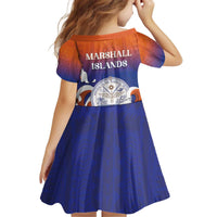 Marshall Islands Fishermen's Day Kid Short Sleeve Dress It's Fishing Time LT05 - Polynesian Pride