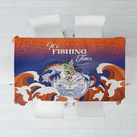 Marshall Islands Fishermen's Day Tablecloth It's Fishing Time LT05 Orange - Polynesian Pride