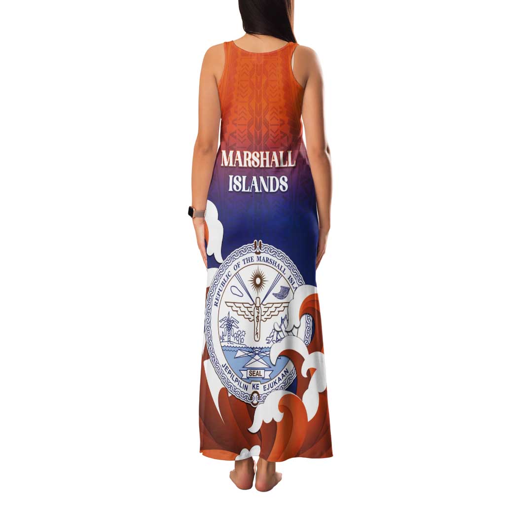 Marshall Islands Fishermen's Day Tank Maxi Dress It's Fishing Time LT05 - Polynesian Pride