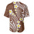 Plumeria With Brown Polynesian Tattoo Pattern Baseball Jersey